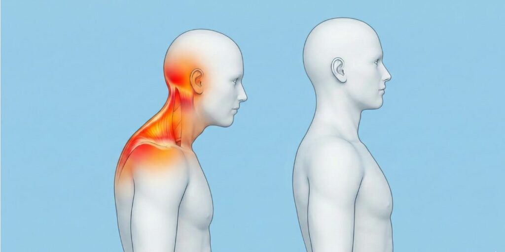 busto umano in posizione seduta corretta vs scorretta